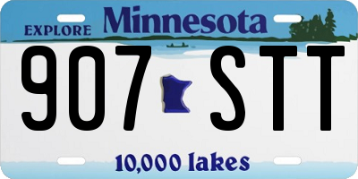 MN license plate 907STT