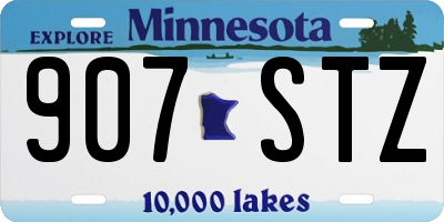 MN license plate 907STZ