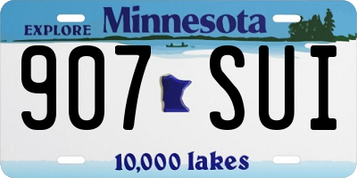 MN license plate 907SUI