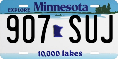 MN license plate 907SUJ