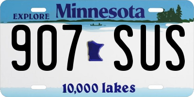 MN license plate 907SUS