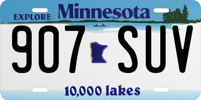 MN license plate 907SUV