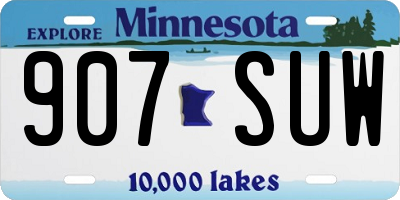 MN license plate 907SUW