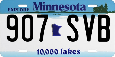 MN license plate 907SVB
