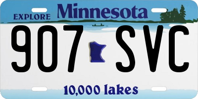 MN license plate 907SVC