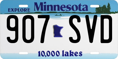 MN license plate 907SVD
