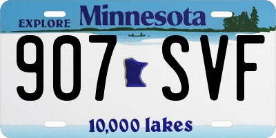 MN license plate 907SVF