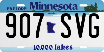 MN license plate 907SVG