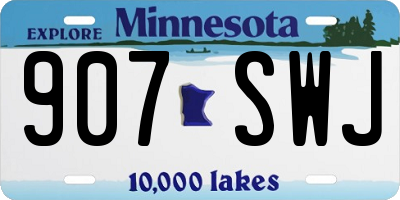 MN license plate 907SWJ
