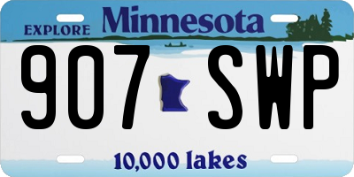 MN license plate 907SWP