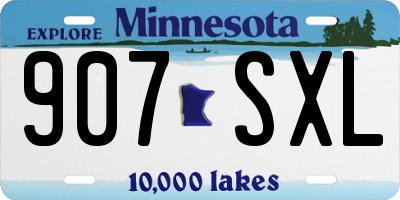 MN license plate 907SXL