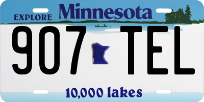 MN license plate 907TEL