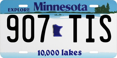 MN license plate 907TIS