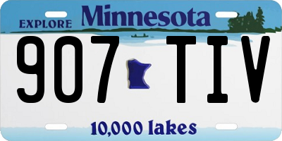 MN license plate 907TIV