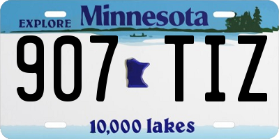 MN license plate 907TIZ