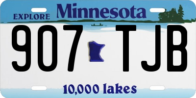 MN license plate 907TJB