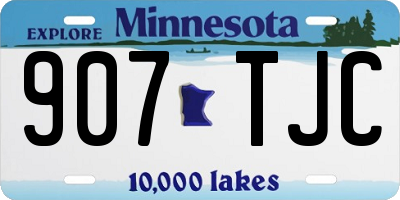 MN license plate 907TJC