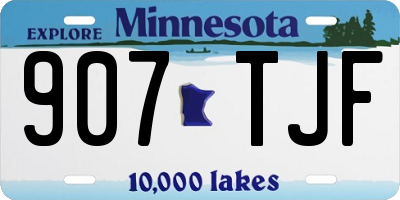 MN license plate 907TJF