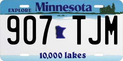 MN license plate 907TJM