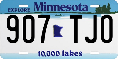 MN license plate 907TJO