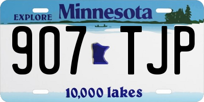 MN license plate 907TJP