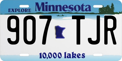 MN license plate 907TJR
