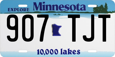 MN license plate 907TJT