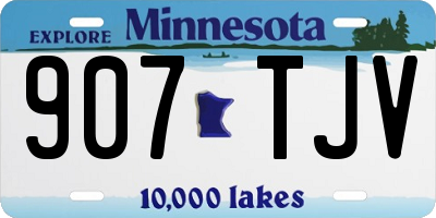 MN license plate 907TJV