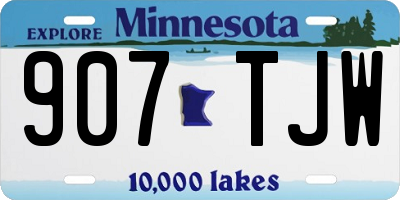 MN license plate 907TJW