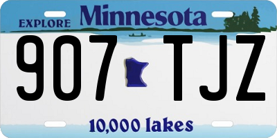 MN license plate 907TJZ