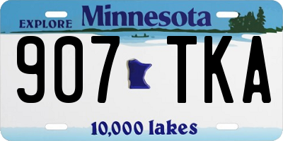 MN license plate 907TKA