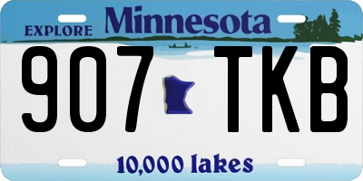 MN license plate 907TKB