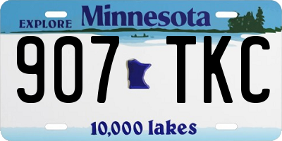 MN license plate 907TKC