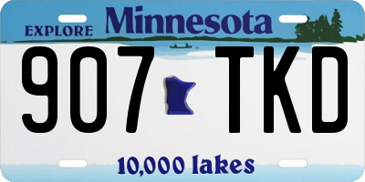 MN license plate 907TKD
