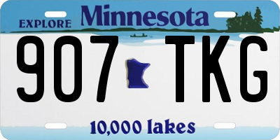 MN license plate 907TKG