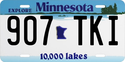 MN license plate 907TKI