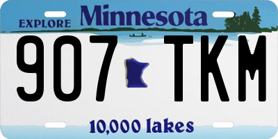 MN license plate 907TKM