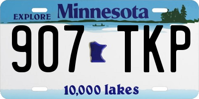 MN license plate 907TKP