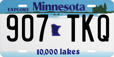 MN license plate 907TKQ