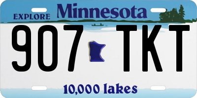 MN license plate 907TKT