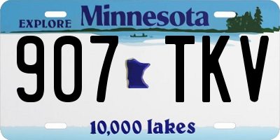 MN license plate 907TKV