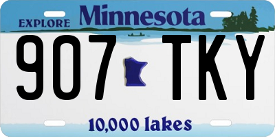 MN license plate 907TKY