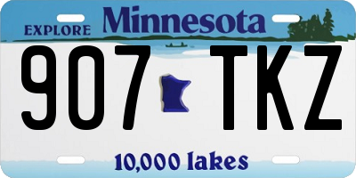MN license plate 907TKZ