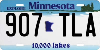 MN license plate 907TLA