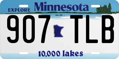 MN license plate 907TLB