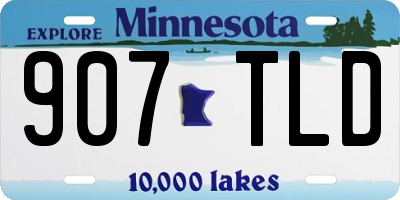 MN license plate 907TLD