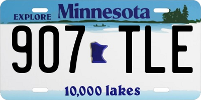 MN license plate 907TLE