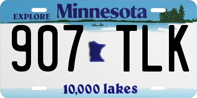 MN license plate 907TLK