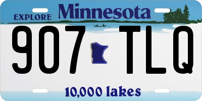 MN license plate 907TLQ