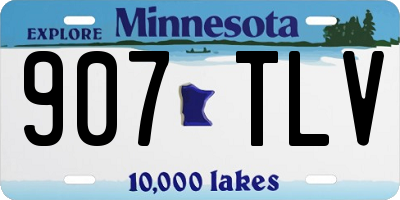 MN license plate 907TLV
